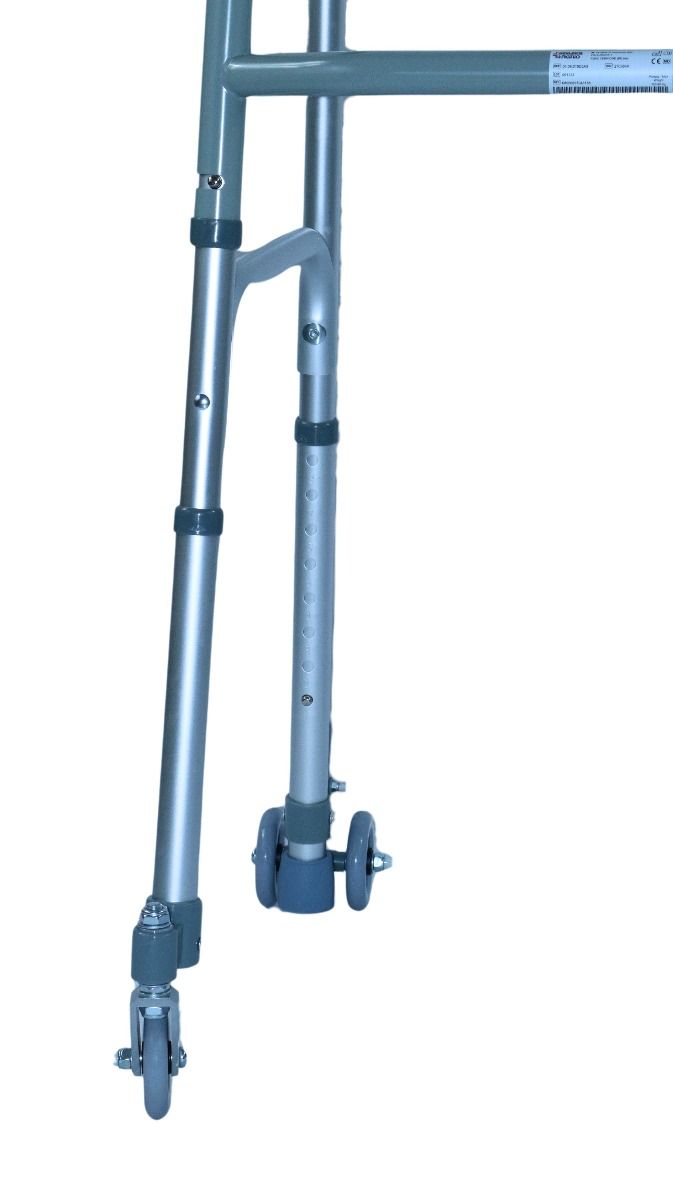 Ausilium Opvouwbare Rollator met 4 Wielen van Aluminium - Dubbele Achterwielen en Zwenkende Voorwiel