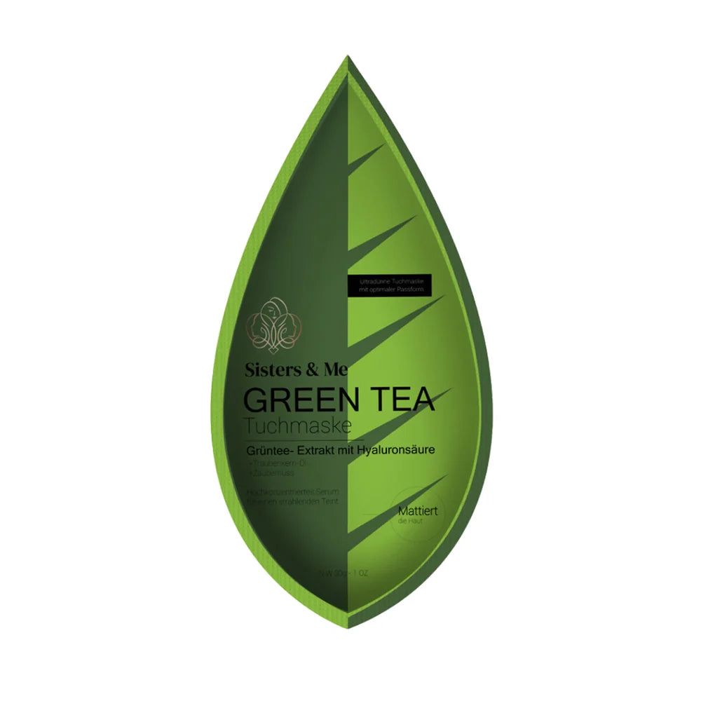 Sisters & Me Groene Thee Tuchmasker met Druivenpitolie & Vitamine E