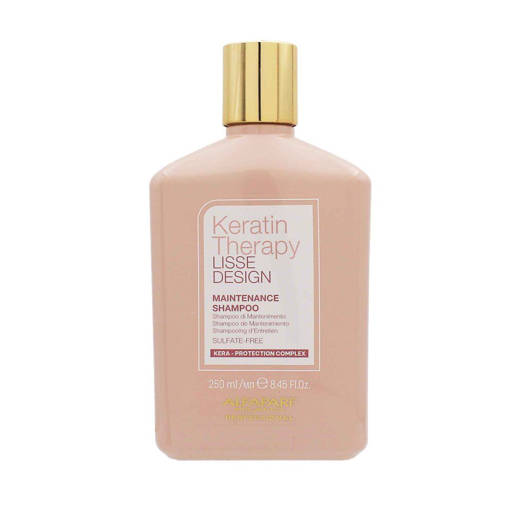Roze fles Keratin Therapy Lisse Design Maintenance Shampoo, 250 ml, sulfaatvrij.