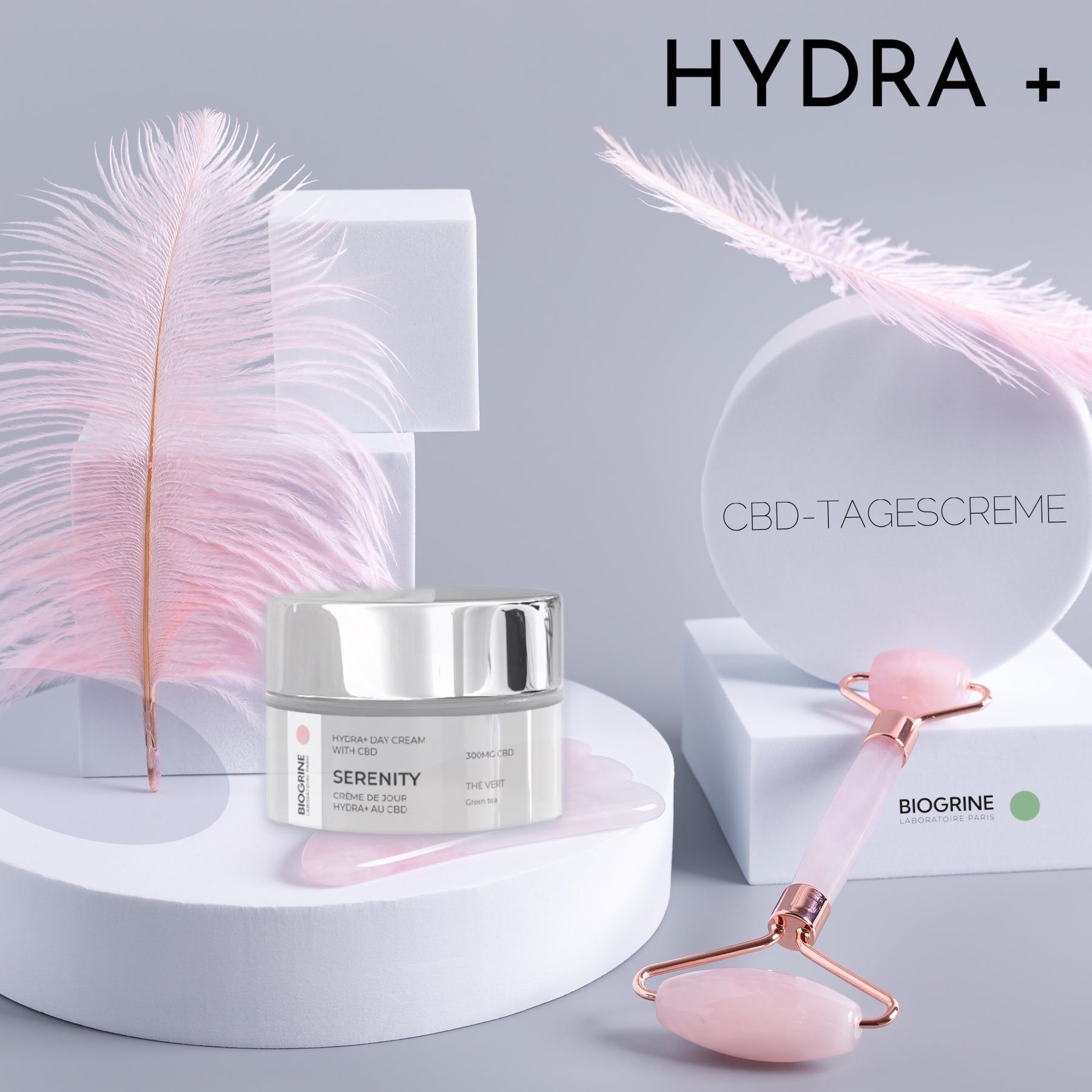 BIOGRINE "SERENITY" – HYDRA+ dagcrème met CBD en groene thee