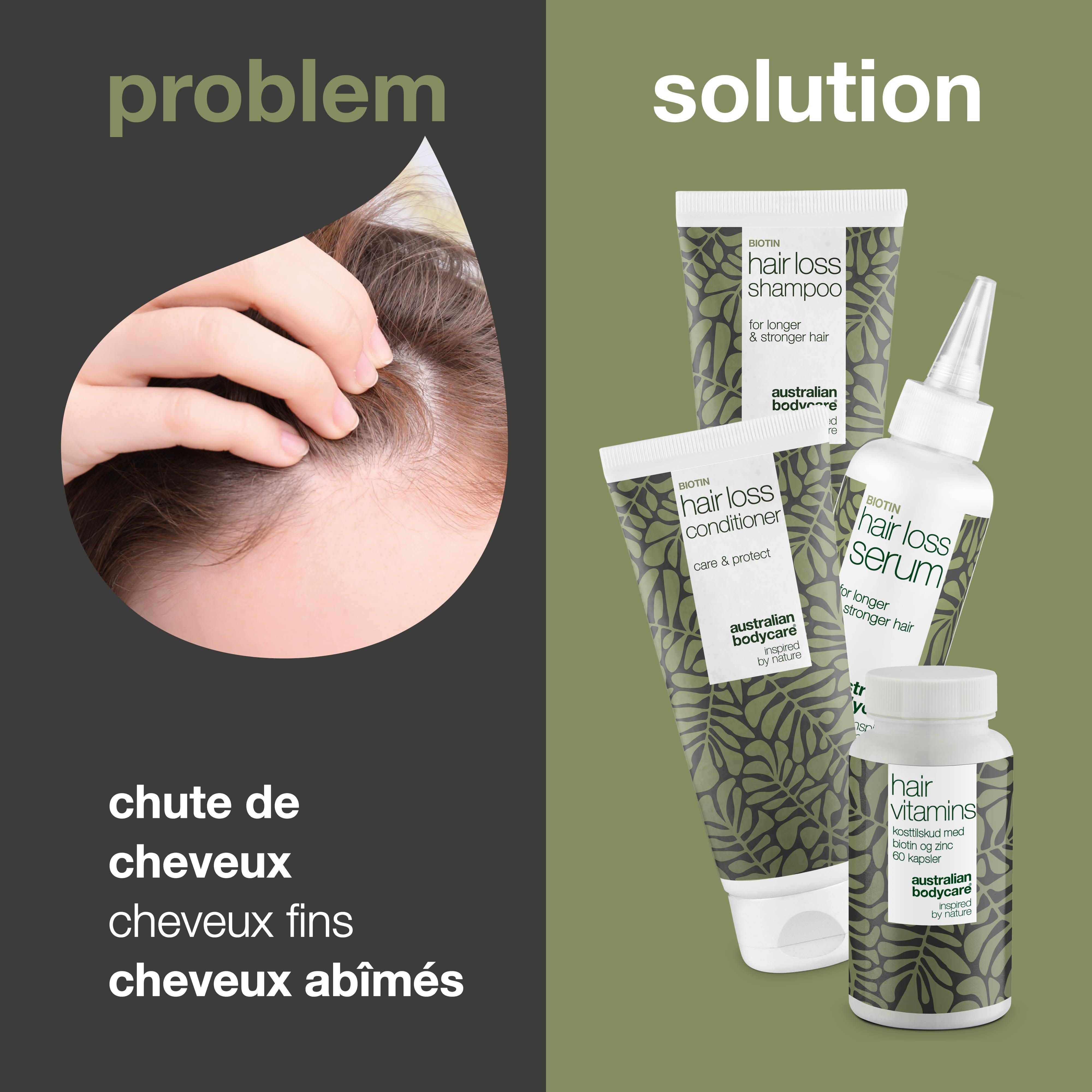 Paysage avec lac et arbres. Texte : Tea Tree Oil, Crafted by nature. Logo Australian Bodycare.