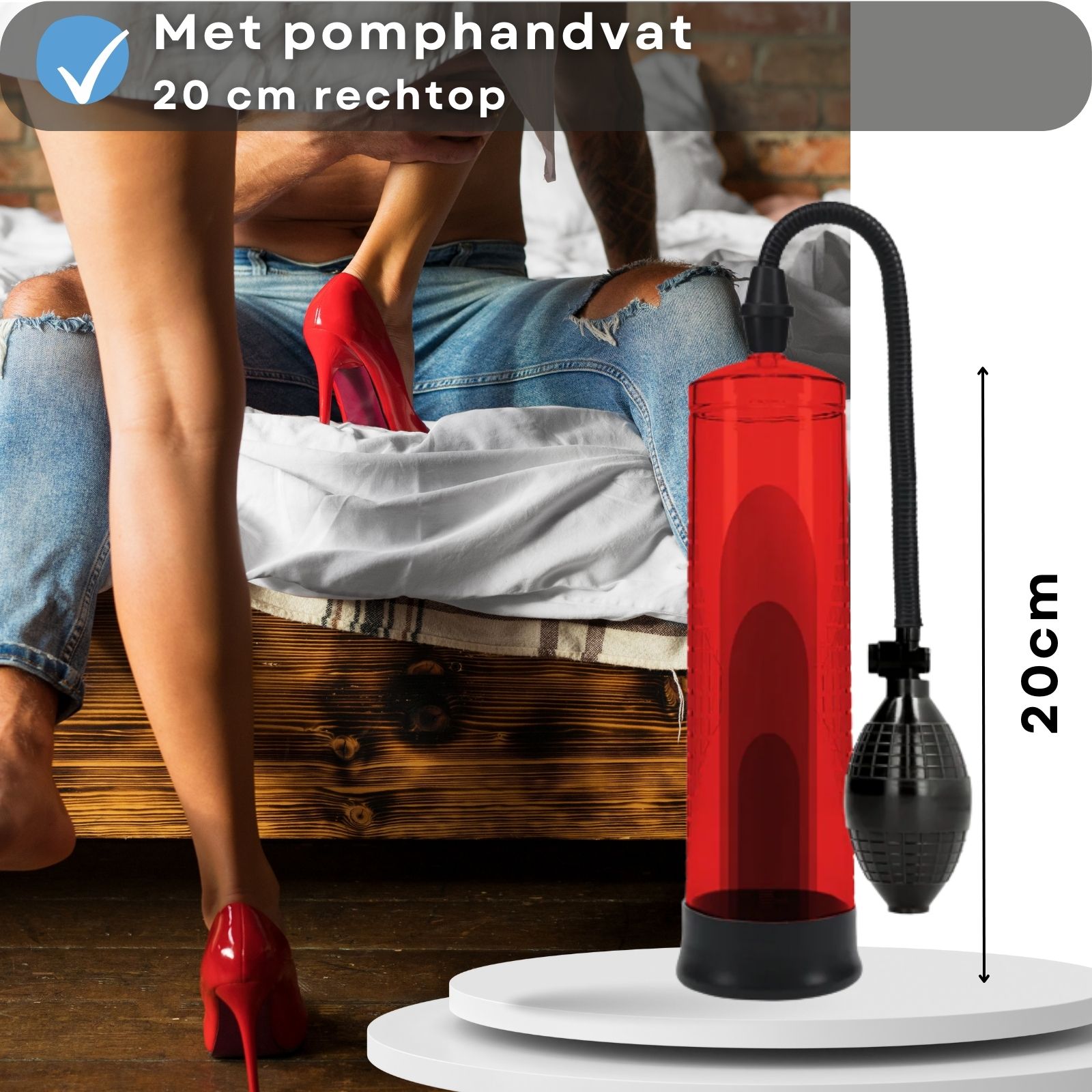 Lovelyness - Penispomp met pompbal - Rood