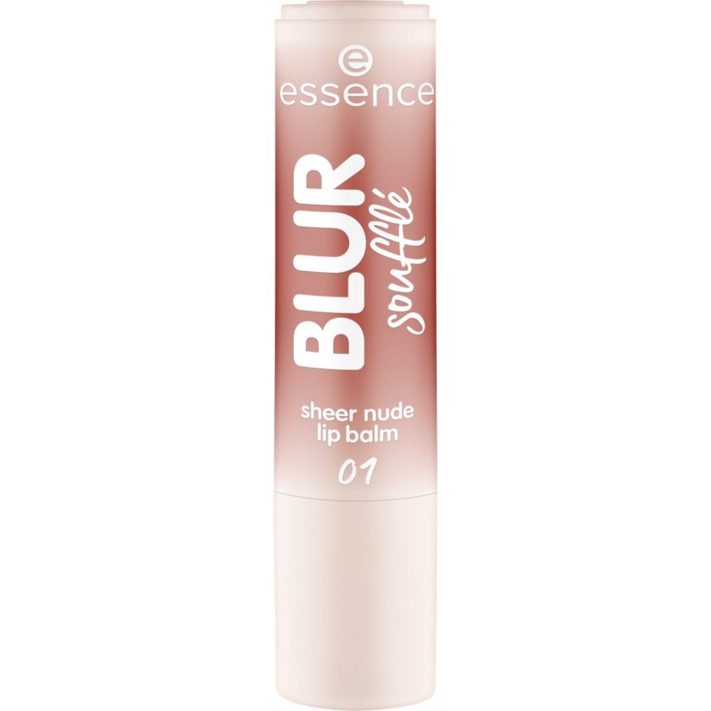Essence Blur Soufflé lippenbalsem in zachtroze verpakking met witte opdruk.