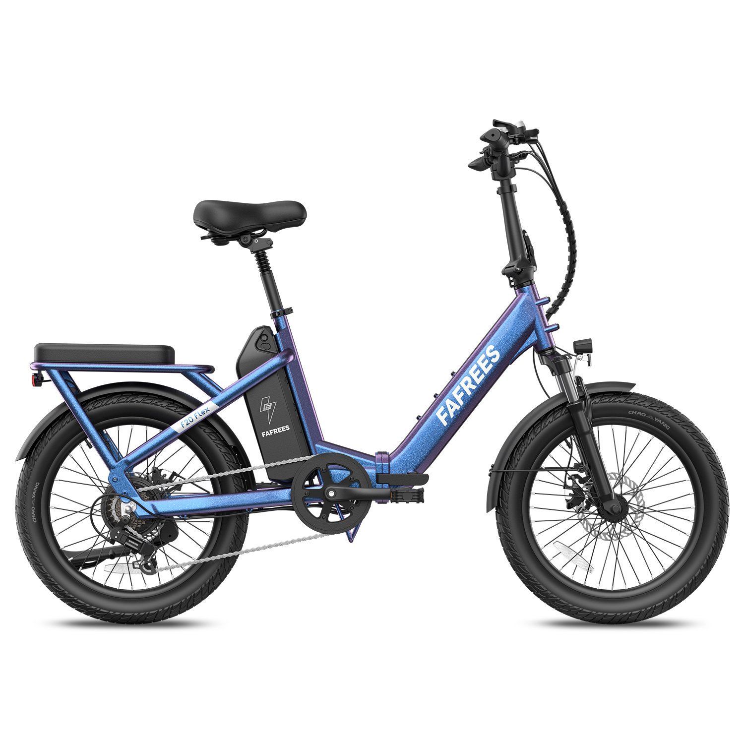 FAFREES F20 Flex Vélo électrique pliant, batterie amovible 25 Ah, 7 vitesses