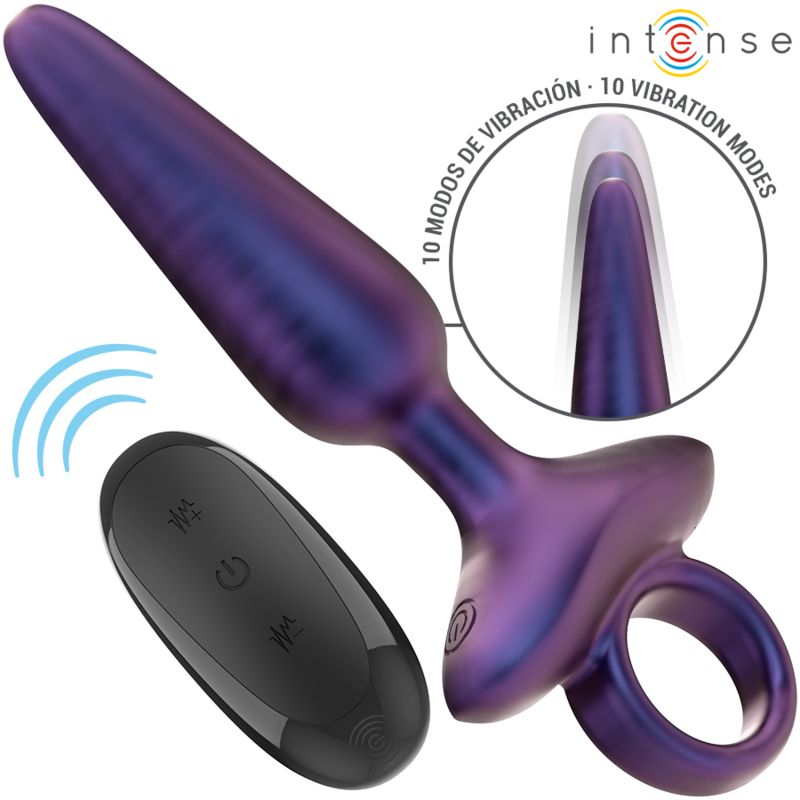 Vibrateur violet avec télécommande, 10 modes de vibration.