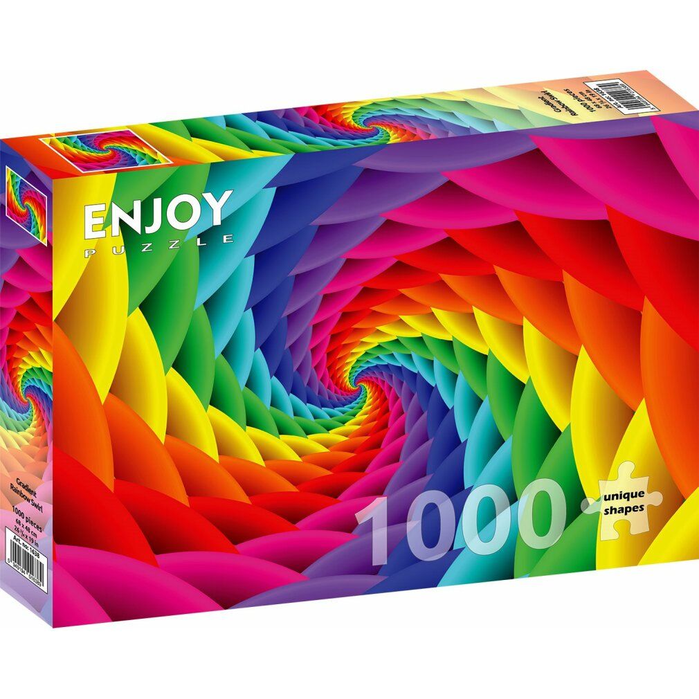 enjoy Puzzelverloop: Regenboog Vortex 1000 Delen