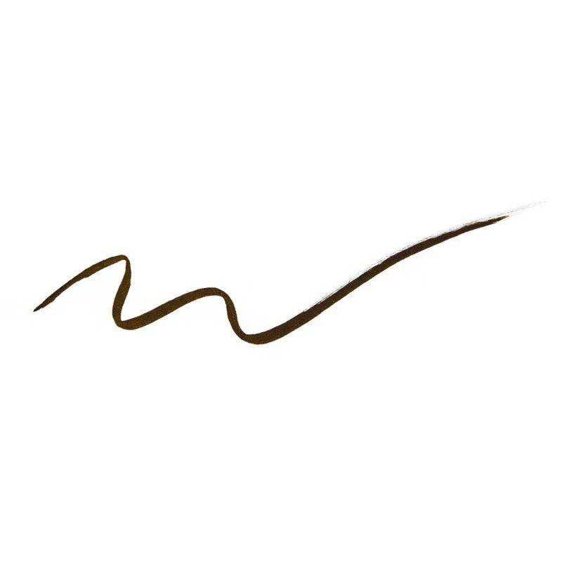 Une ligne brune appliquée avec un eye-liner liquide.