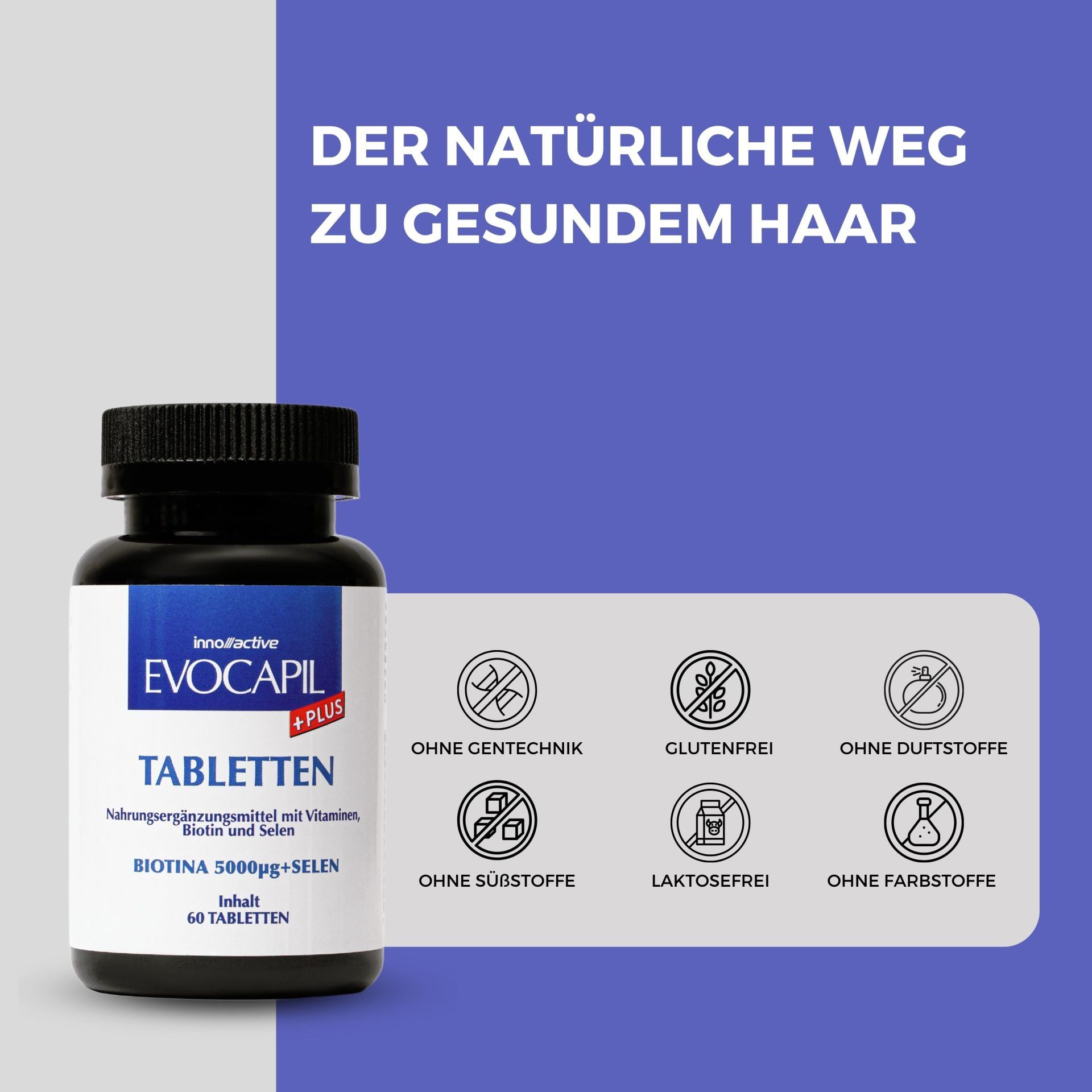 Evocapil Plus Vitamines contre la Chute des Cheveux (Alopécie)