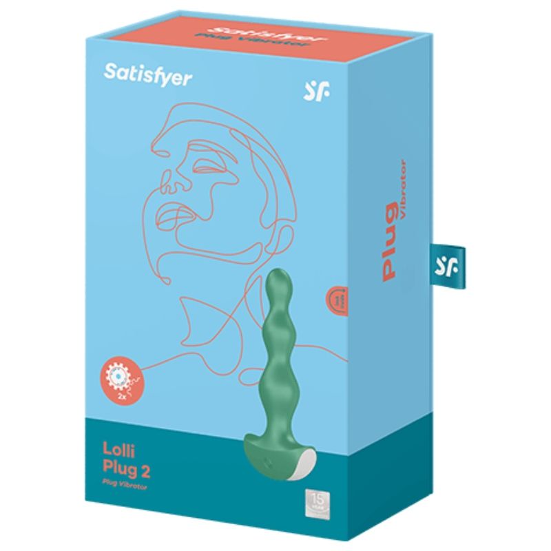 Emballage du vibrateur anal Satisfyer Lolli Plug 2 vert.