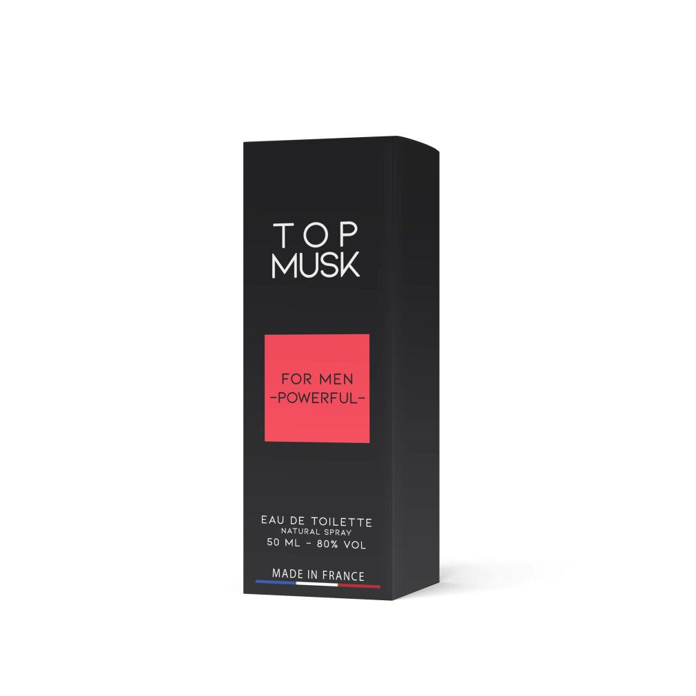 Top Musk Eau de Toilette pour Homme, 50ml, Natural Spray, Made in France.