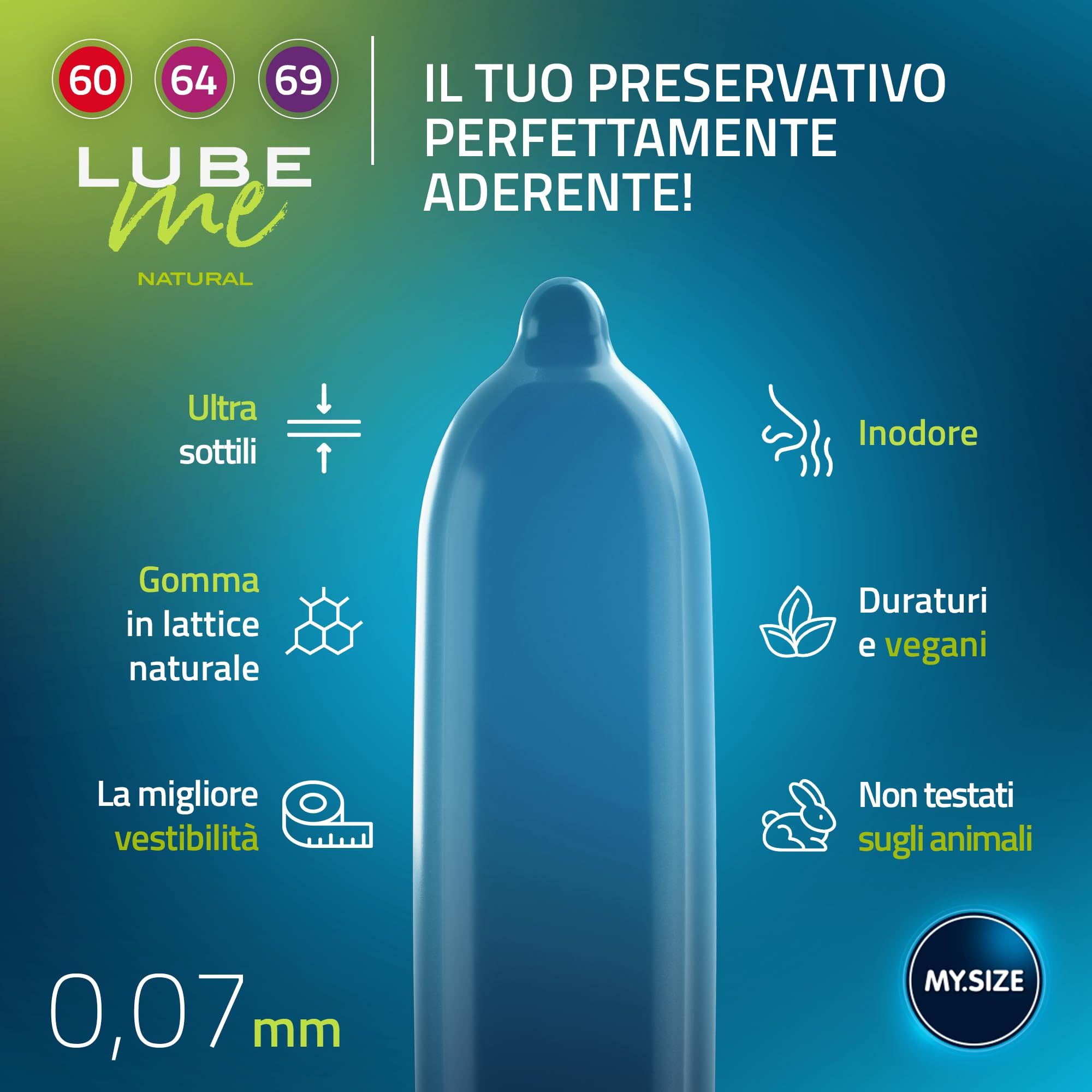 MY.SIZE Préservatifs + LUBE ME Natural Set