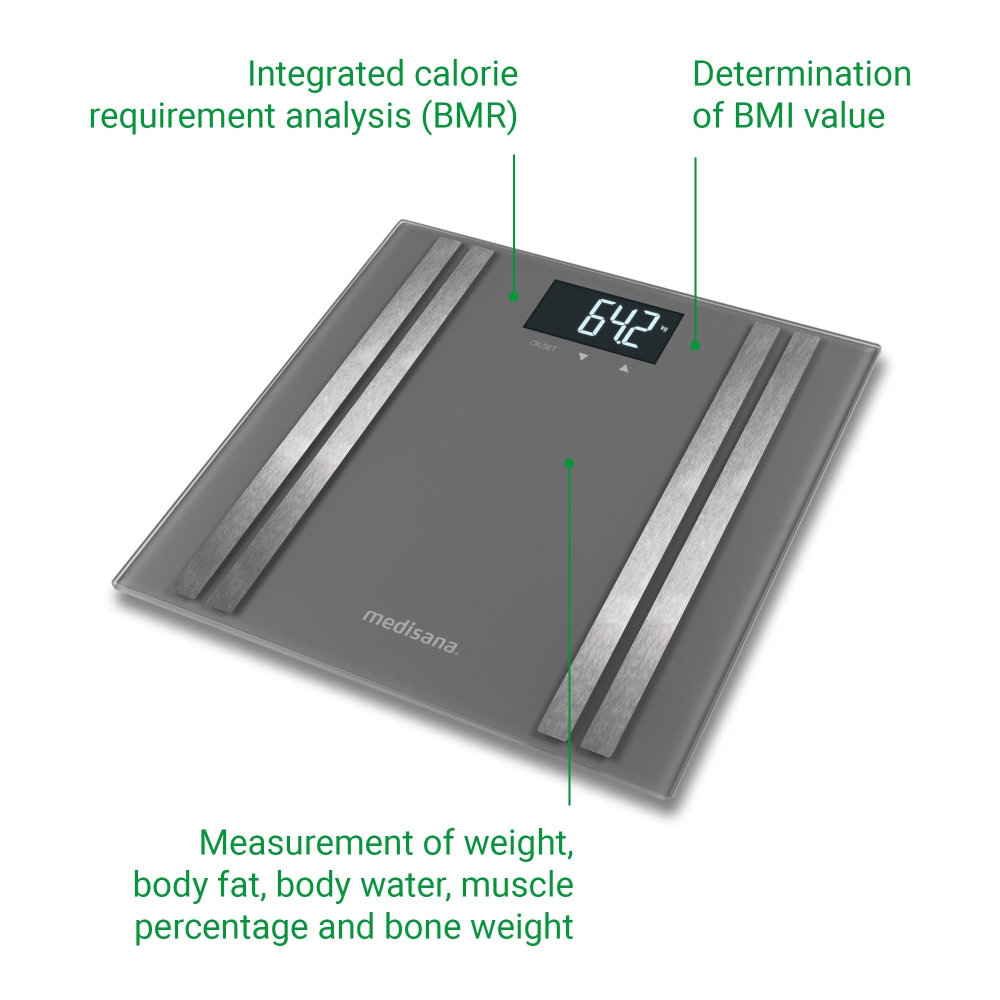 medisana BS 476 connect Balance d'analyse corporelle avec application smartphone