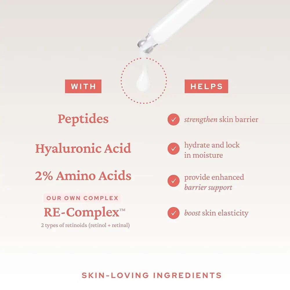 Belif Super Drops serum: peptiden, hyaluronzuur, aminozuren versterken de huidbarrière.