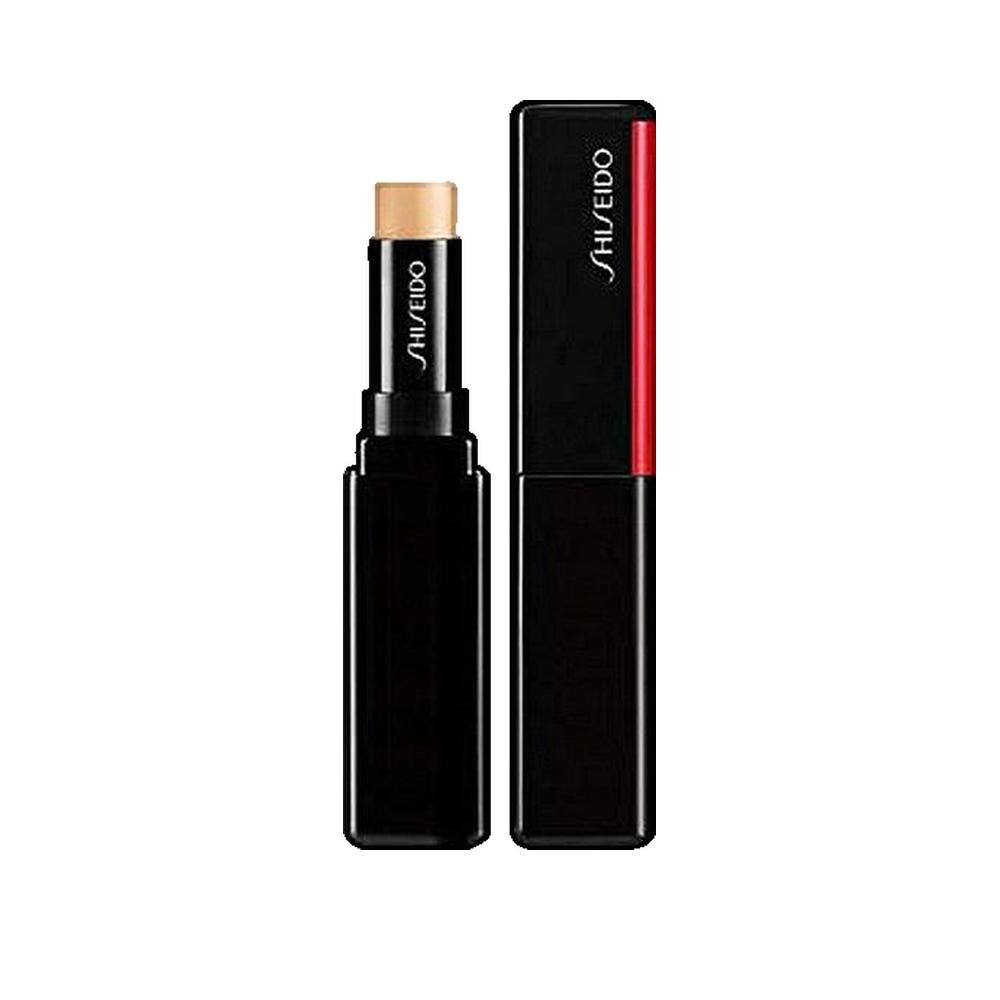 Correcteur Shiseido Synchro Skin Gelstick. Bâton noir avec correcteur clair. Accent rouge. Marque Shiseido.