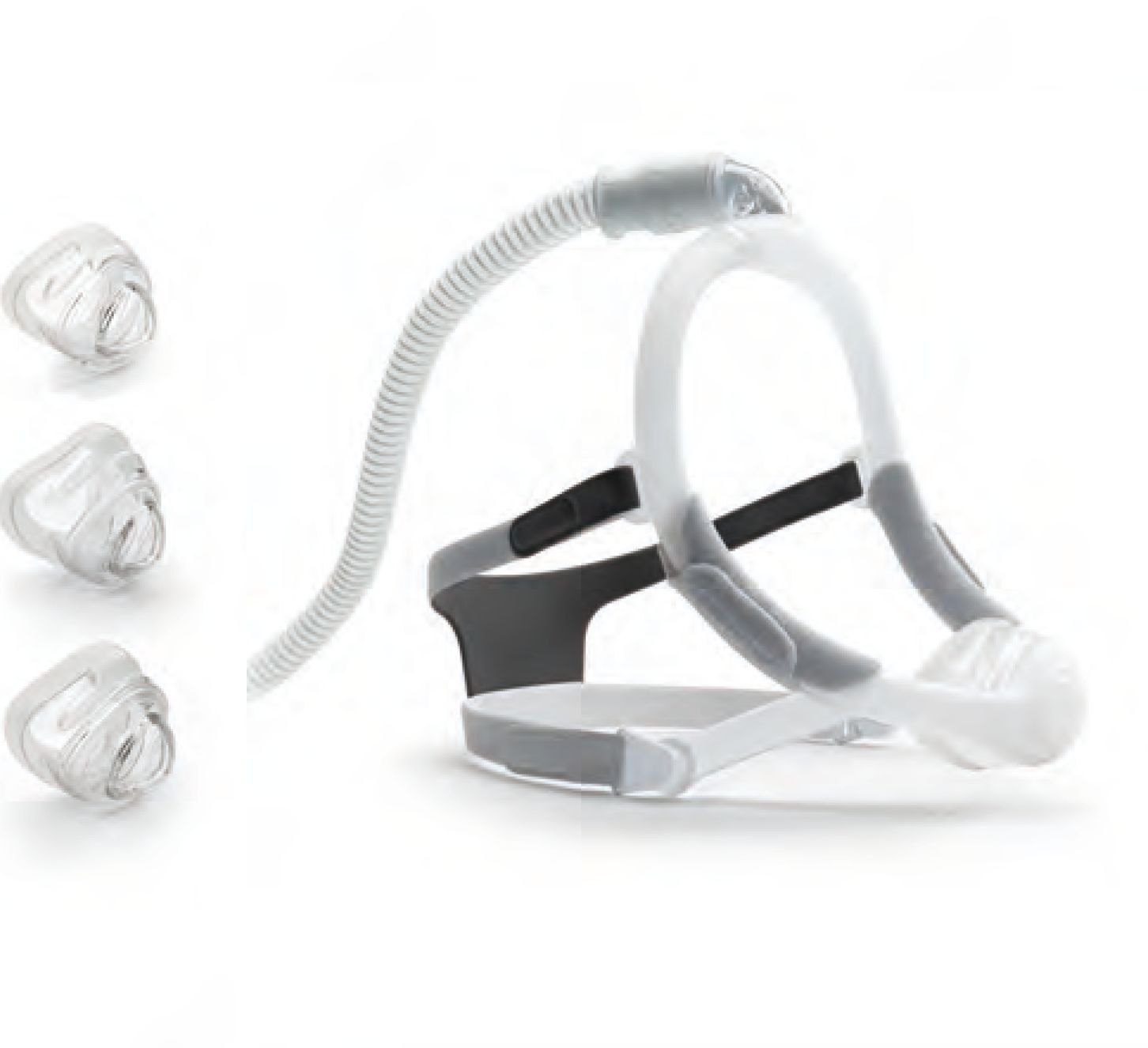Neusmasker met slang en drie extra neuskussentjes.