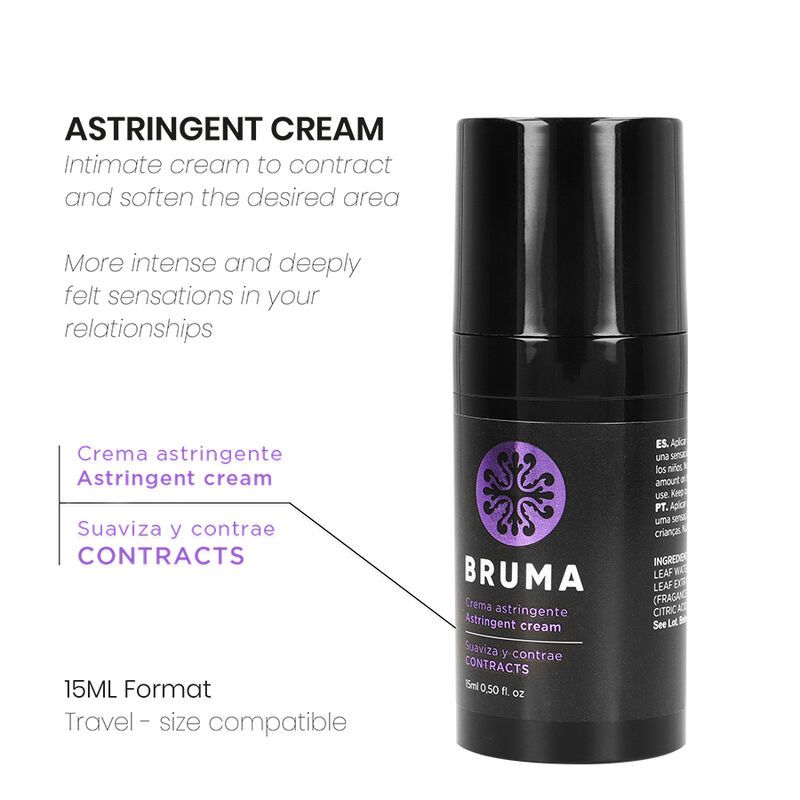 Bruma Astringerende Intieme Crème flesje 15ml. "Suaviza y contrae CONTRACTS".