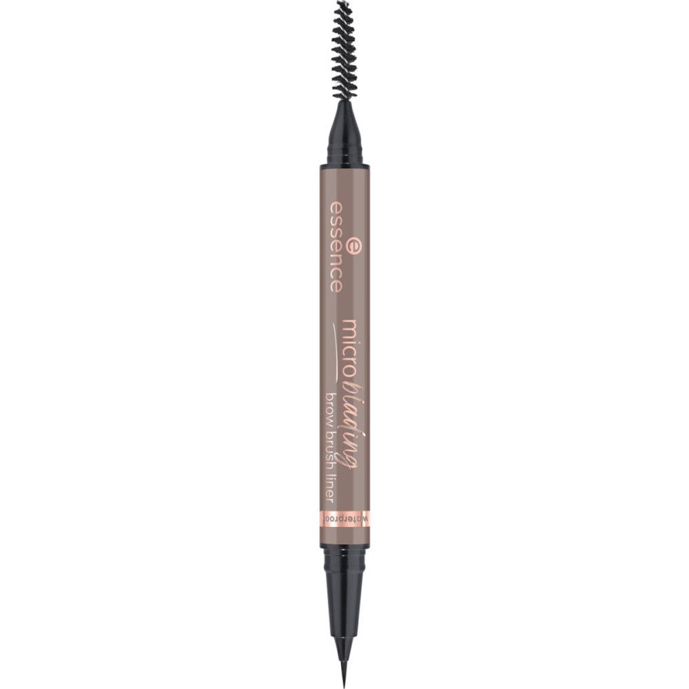 Crayon à sourcils double. Marque : Essence. Microblading Brow Brush Liner. Crayon avec brosse et pointe fine.
