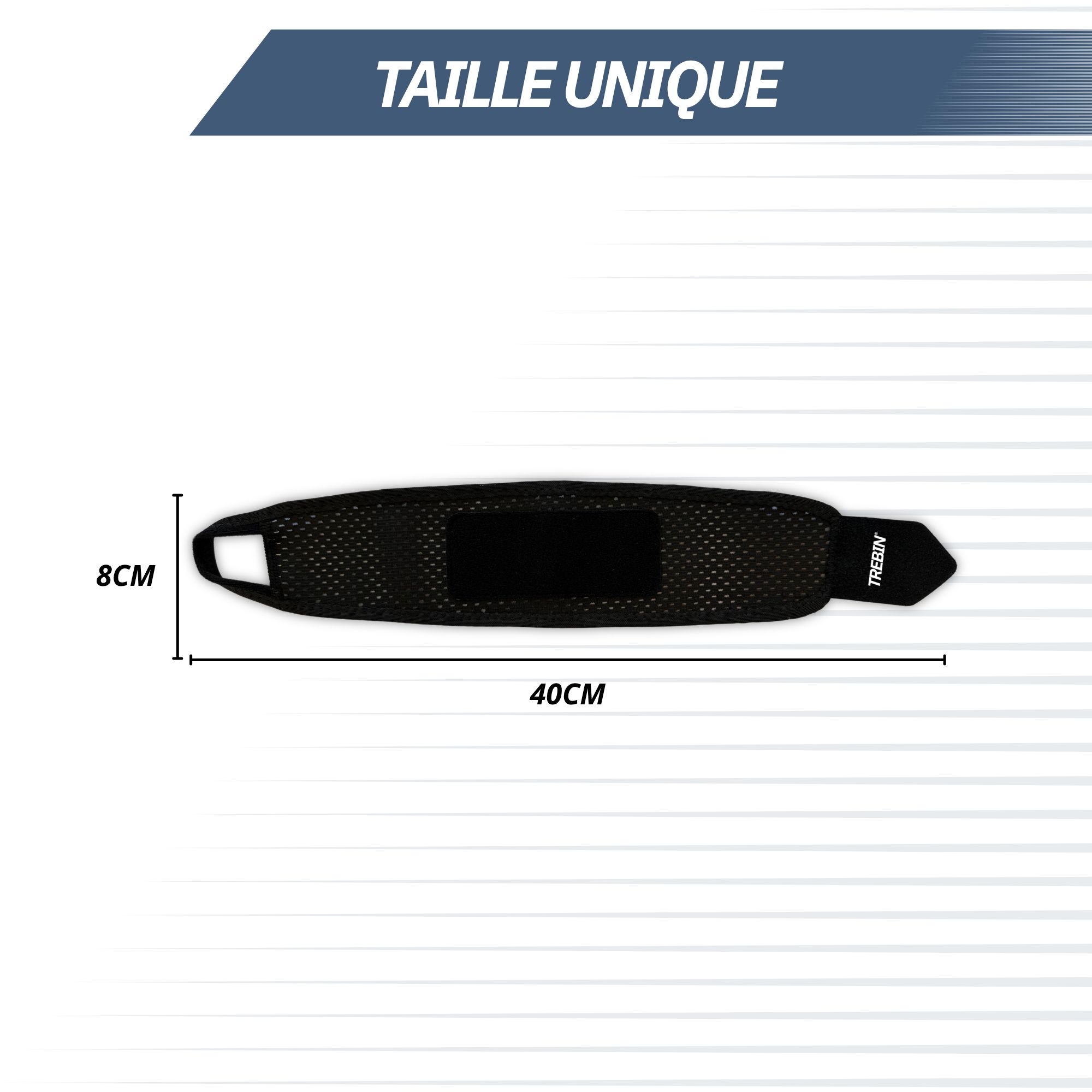 Contenu de l'emballage : pochette, instructions et une genouillère noire.