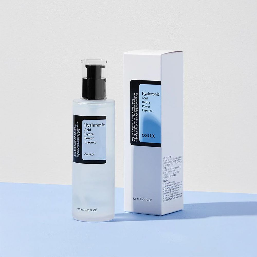 COSRX Hyaluronic Acid Hydra Power Essence fles en verpakking.