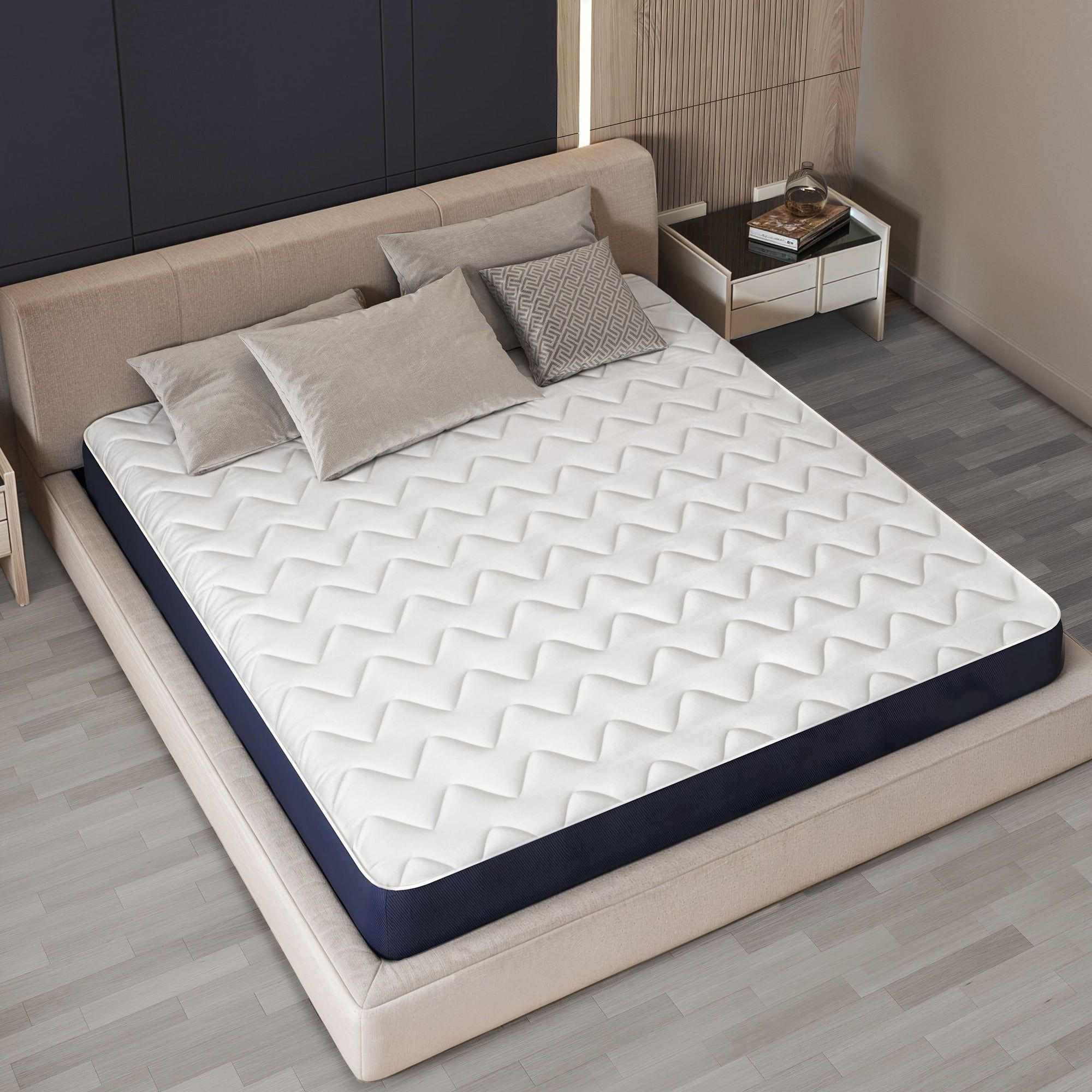 The White Stone Matras 135x190 cm van hypoallergeen Waterfoam, 30 cm