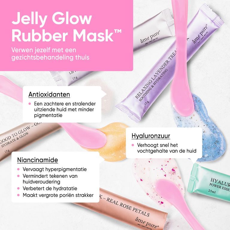 2 = 1* | âme pure Jelly Glow Rubber Mask - Smooth & Glow MIX