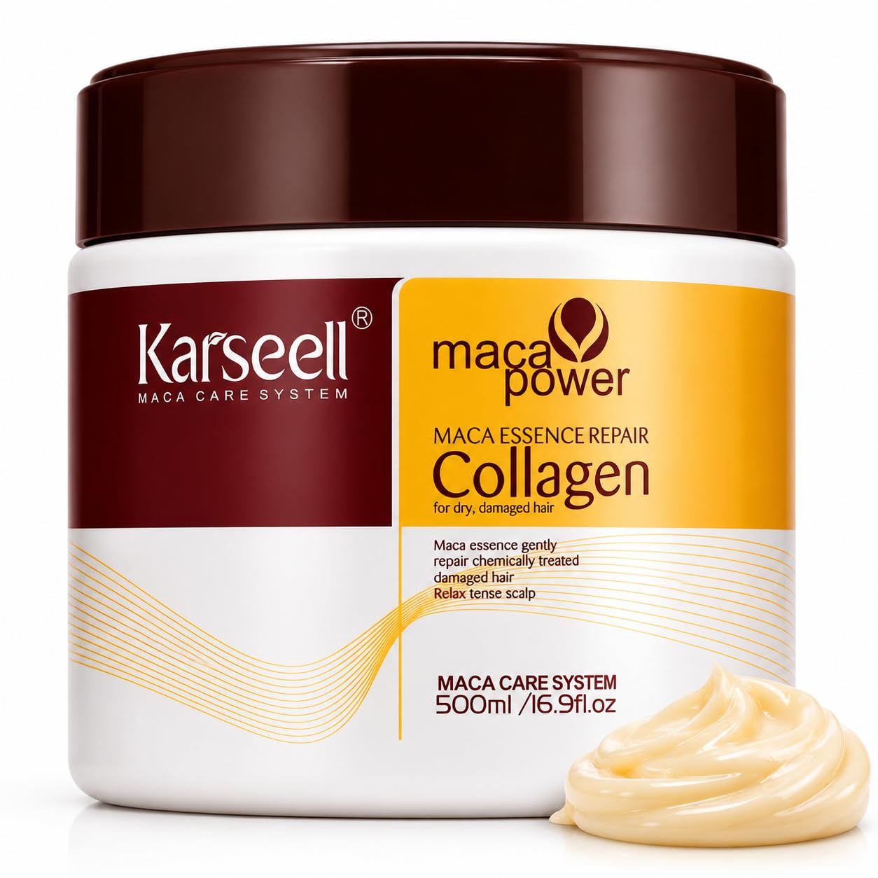 KARSEELL Masque Capillaire au Collagène – Réparation Nutrition et Hydratation