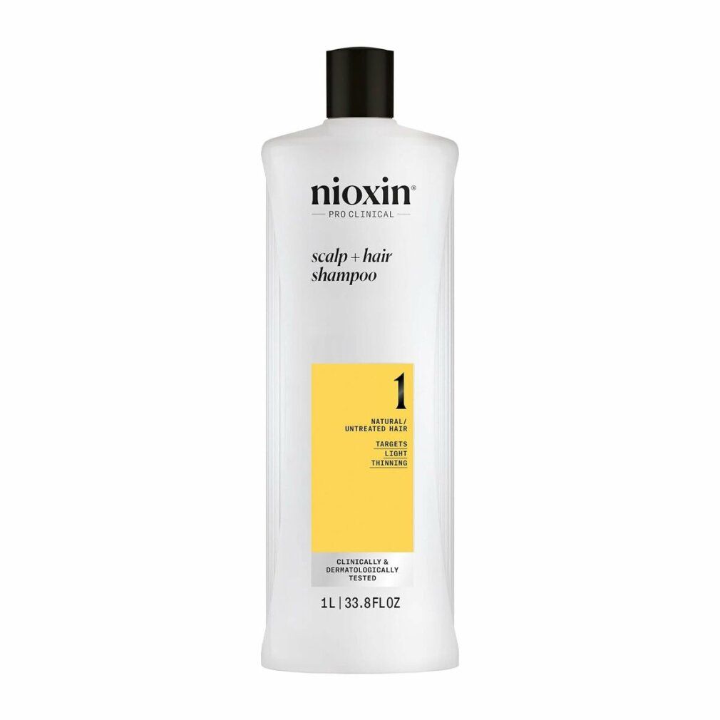 Nioxin Pro Clinical Scalp + Hair Shampoo, flacon de 1L.