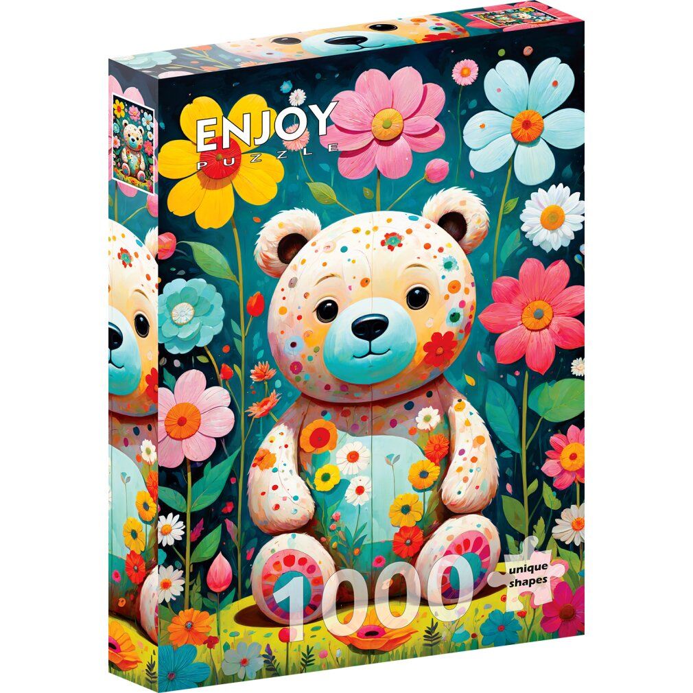 enjoy puzzle ours fleur 1000 pièces