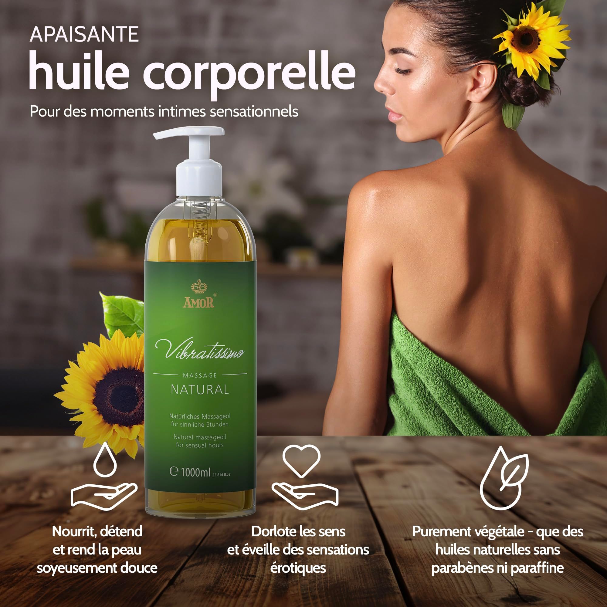 Vibratissimo Huile de Massage Natural