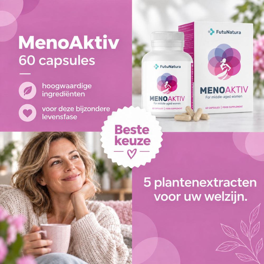 FutuNatura MenoAktiv: Meerdere flessen en dozen, 5 plantenextracten.