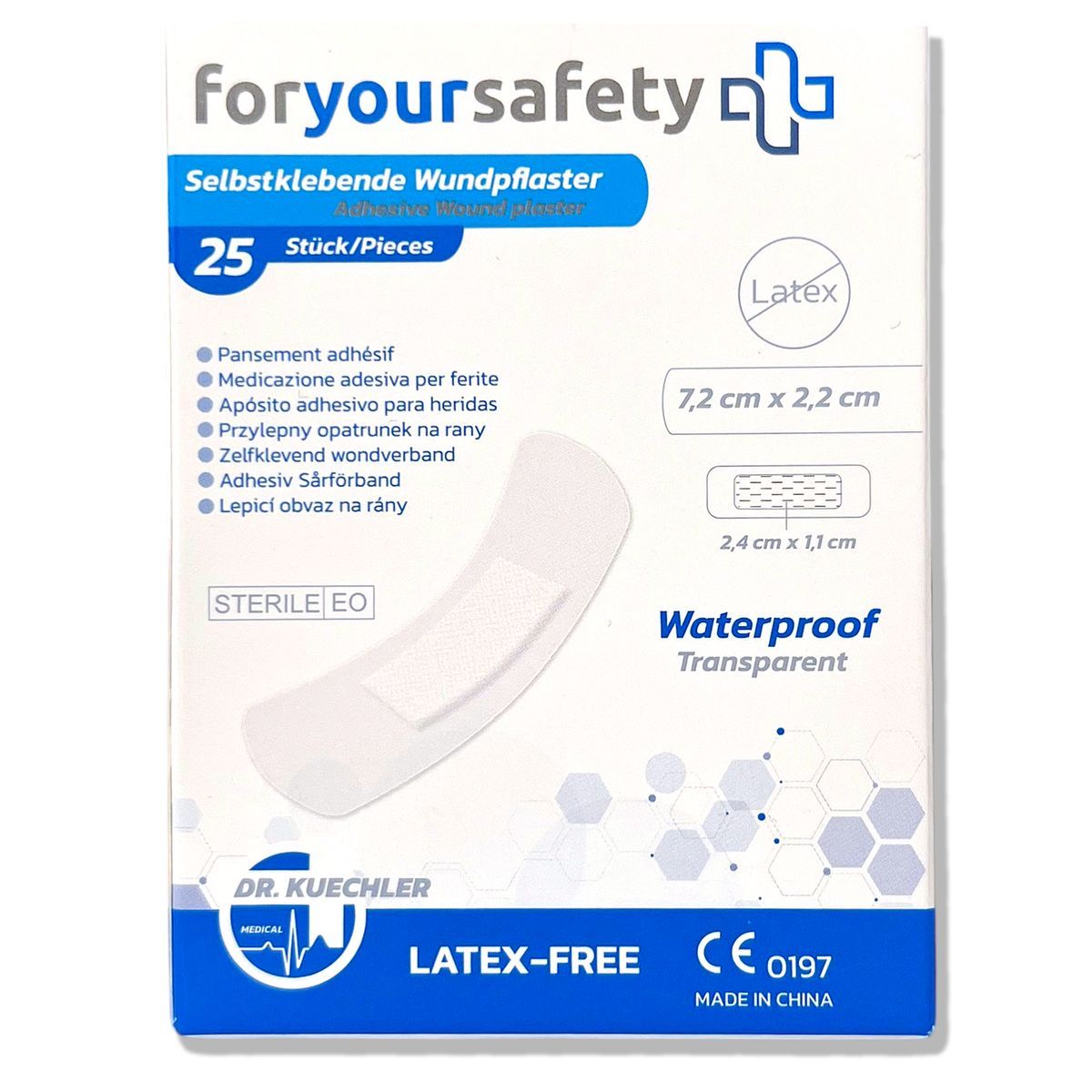 Dr. Kuechler Medical®:  steriele, waterbestendige pleisters voor de douche, voor de gevoelige huid
