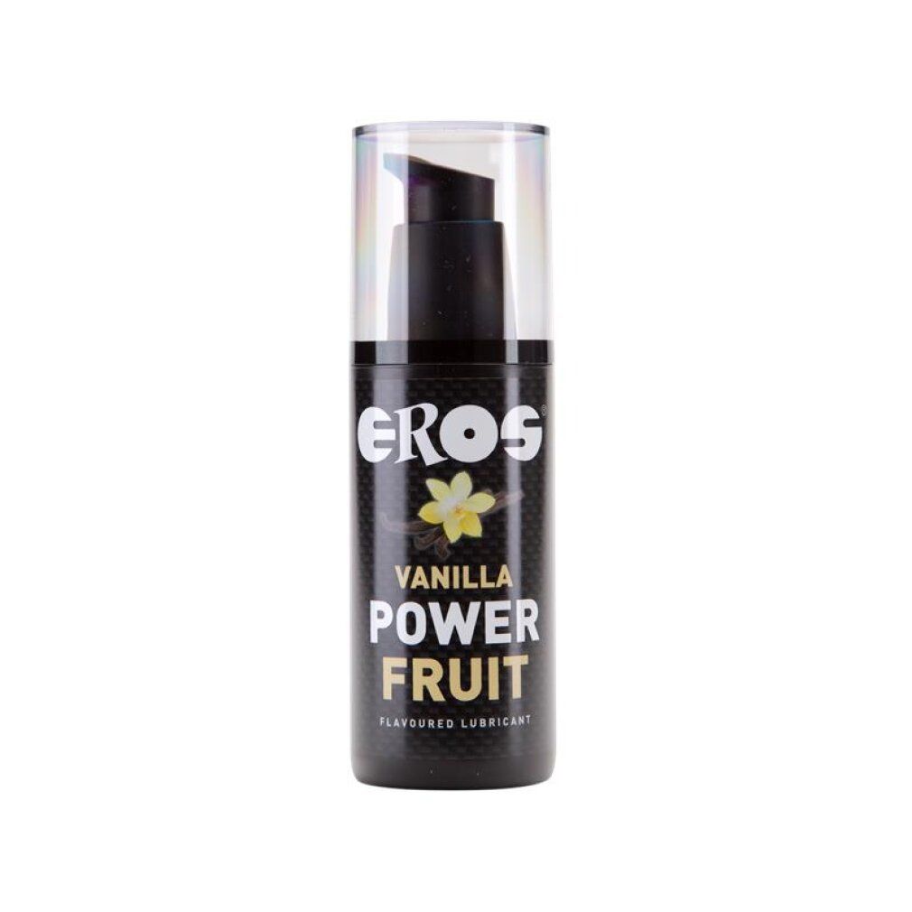 Eros Power Fruit Massagegel Vanille, 100ml fles met pompdispenser.