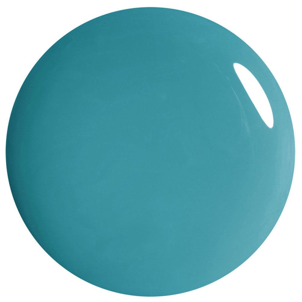 Tache ronde de couleur turquoise. Surface brillante.