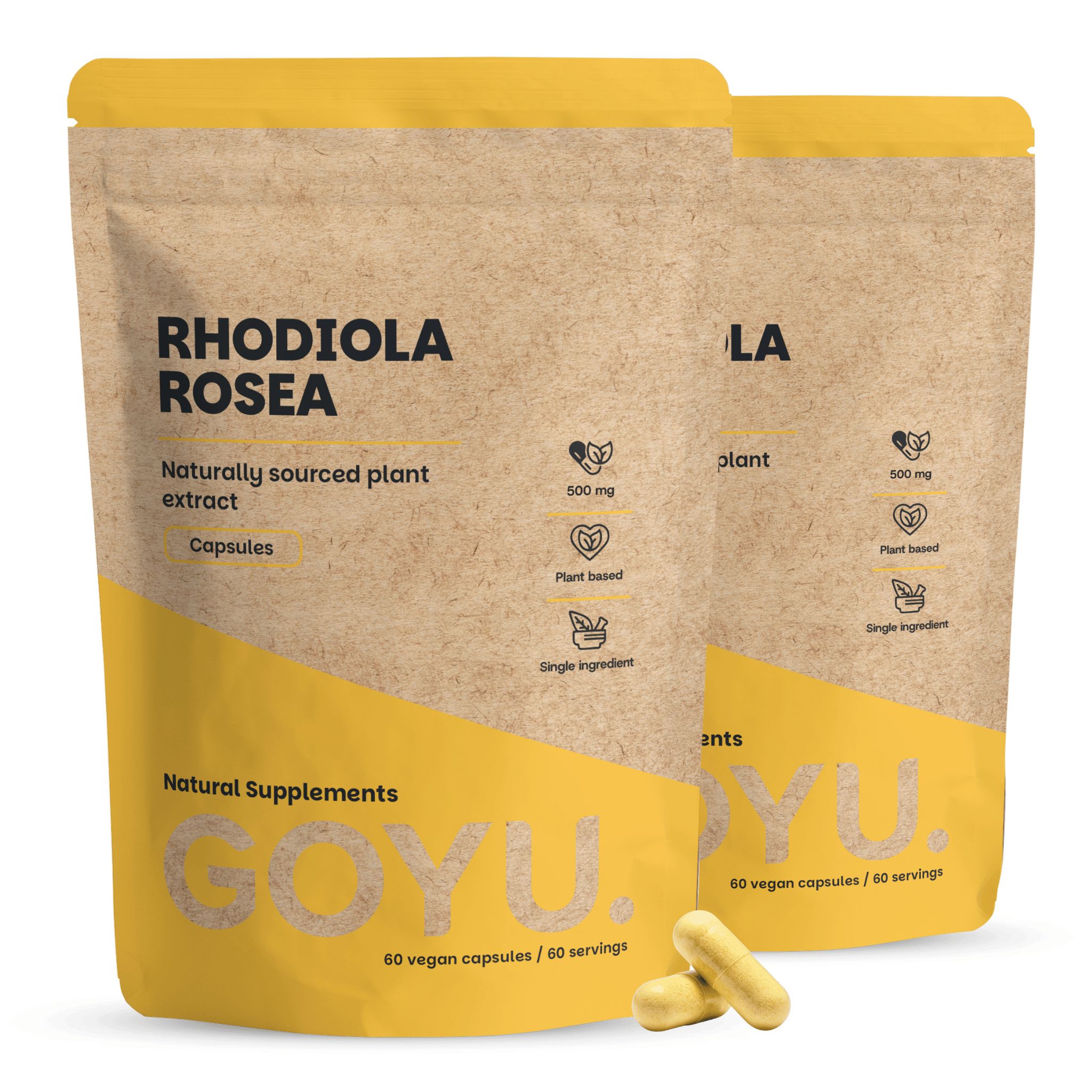 GOYU® - Rhodiola Rosea Capsules 500 mg - Combipack