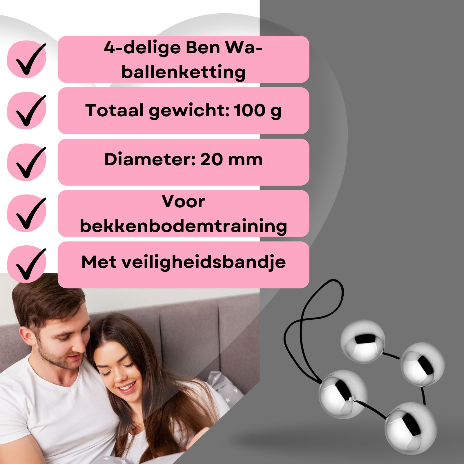 Lovelyness - Liefdeskralen van metaal, 2 cm, 100 g