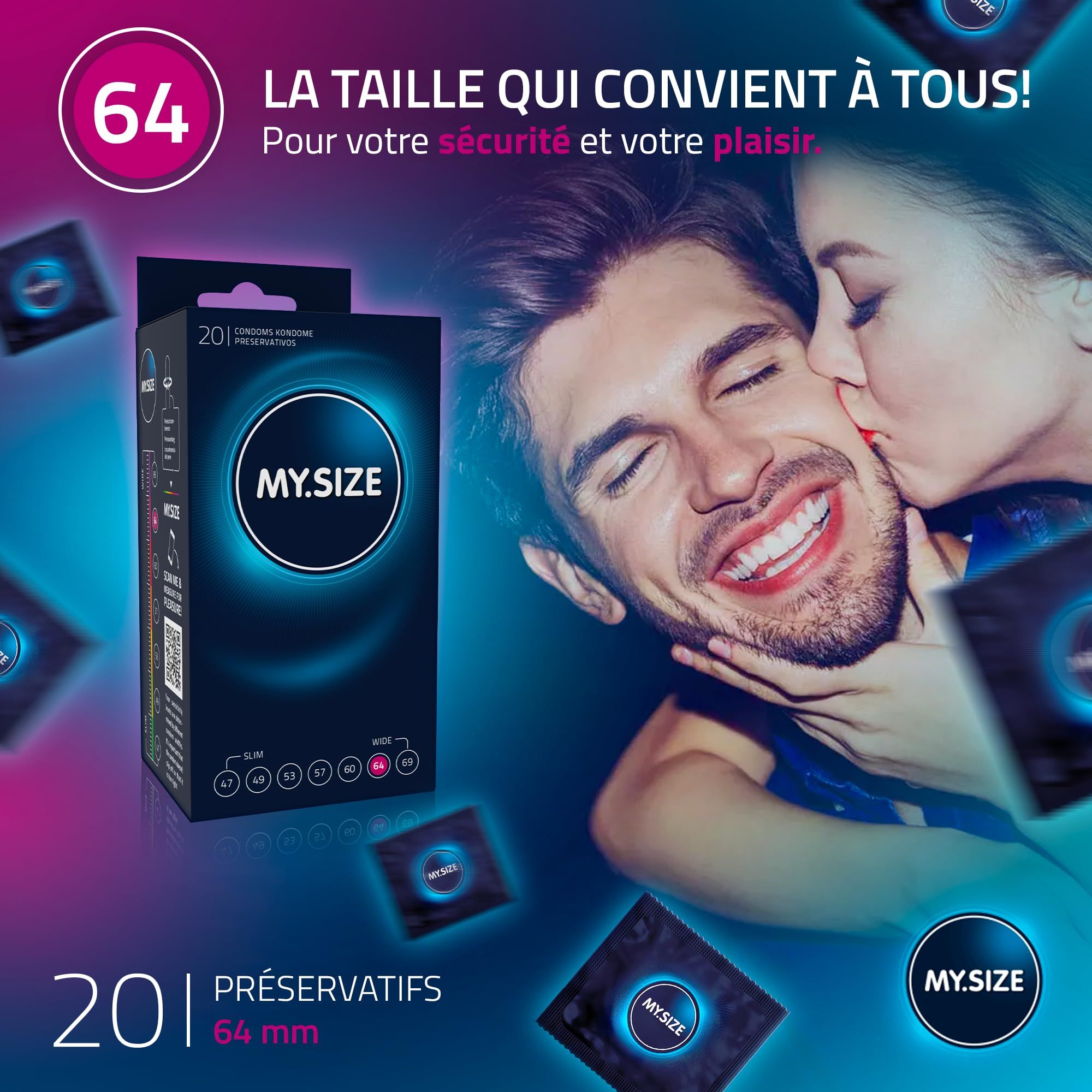 MY.SIZE Classic Préservatifs 64mm