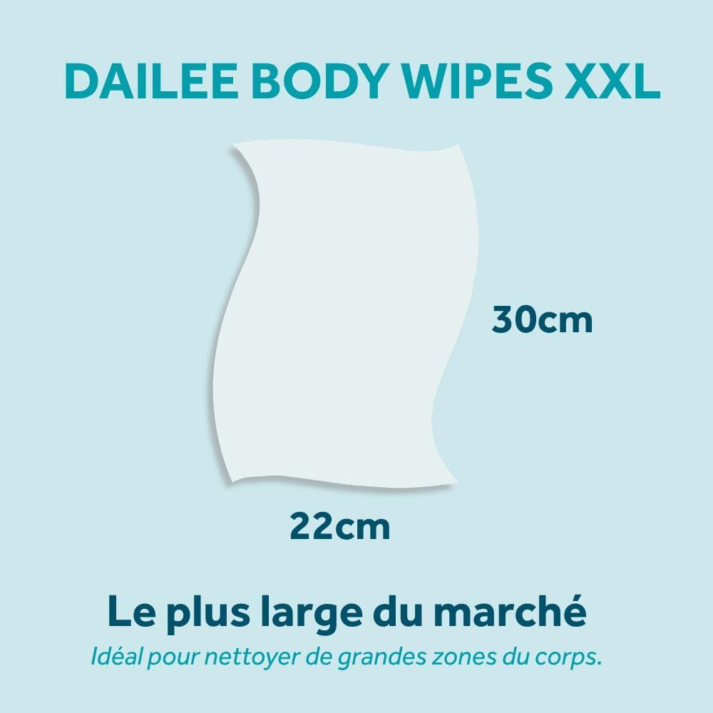 Dailee Lingettes Humides pour Adultes et Seniors XXL