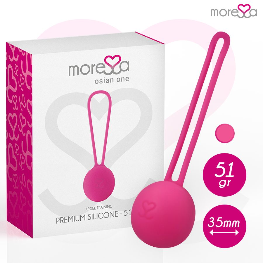 Balle en silicone rose avec cordon, 35mm de diamètre, 51g. Emballage inclus.