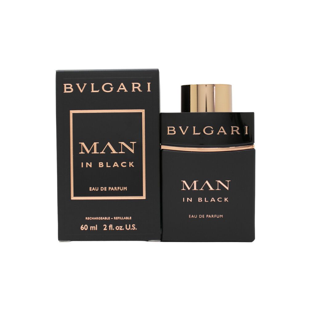 Bvlgari Man In Black Eau de Parfum Spray en doos, 60 ml, navulbaar.