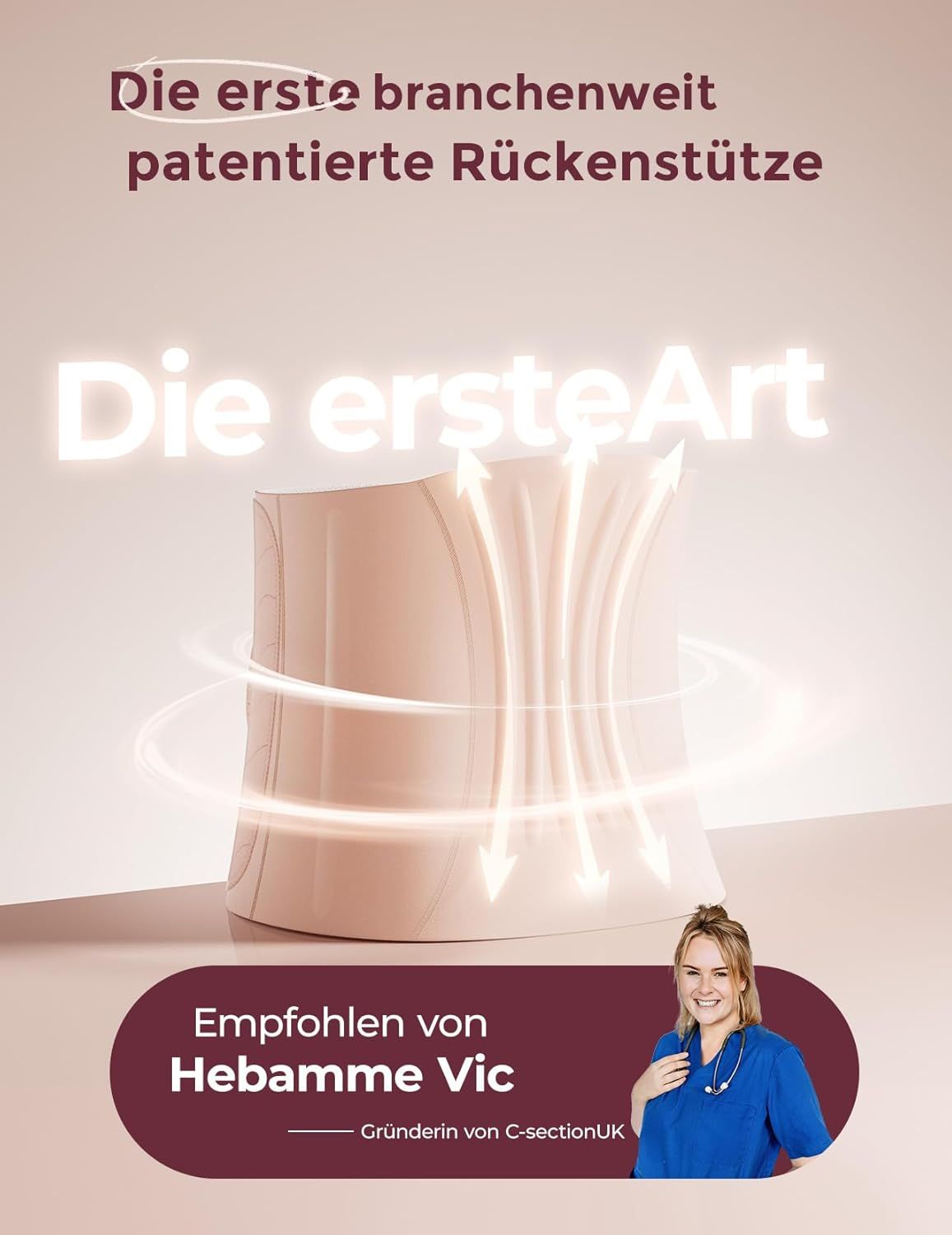 Buikband met gepatenteerde 3D-Lift technologie voor zachte buikvorming.
