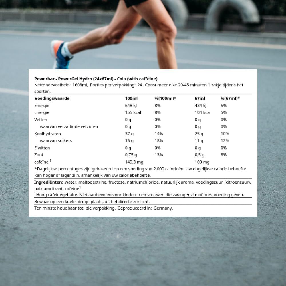 Uitleg van de 2:1 Carb Mix formule voor PowerBar PowerGel Hydro met een fietser.