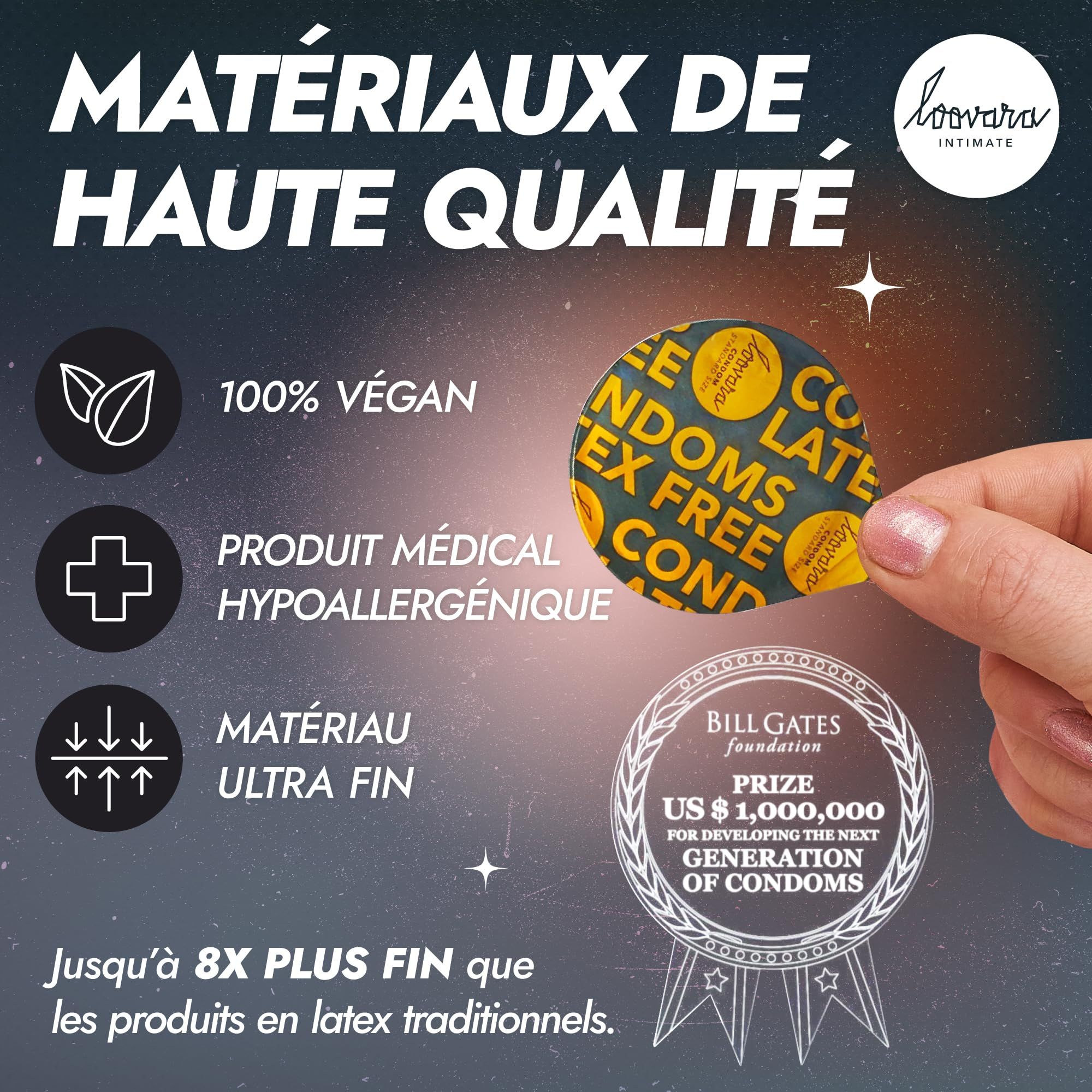 Sexe plus sûr : Préservatifs sans latex, hypoallergéniques, sans parfum, normes de haute qualité.