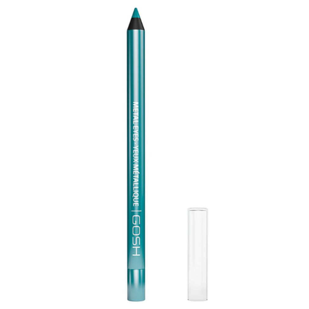 Gosh Metal Eyes Waterproof Eyeliner 005 Turquoise avec capuchon transparent.