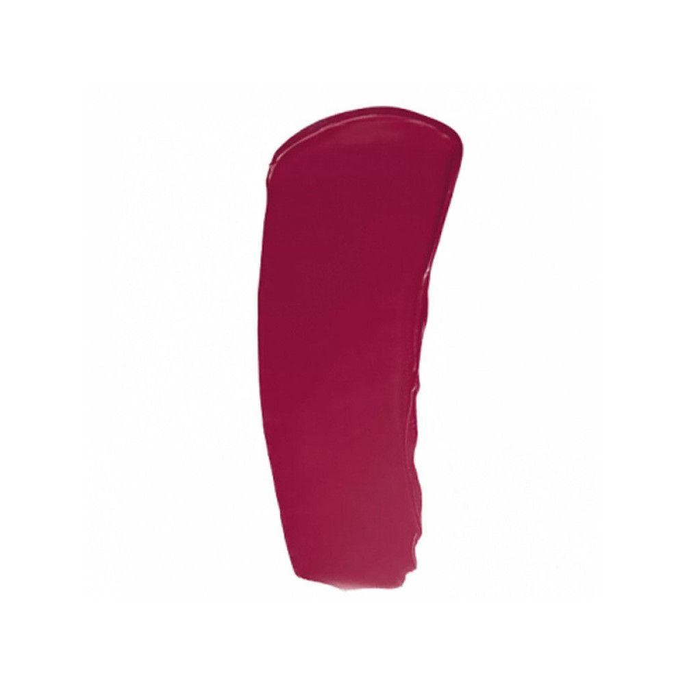 Échantillon de rouge à lèvres magenta. Texture lisse, forme allongée.