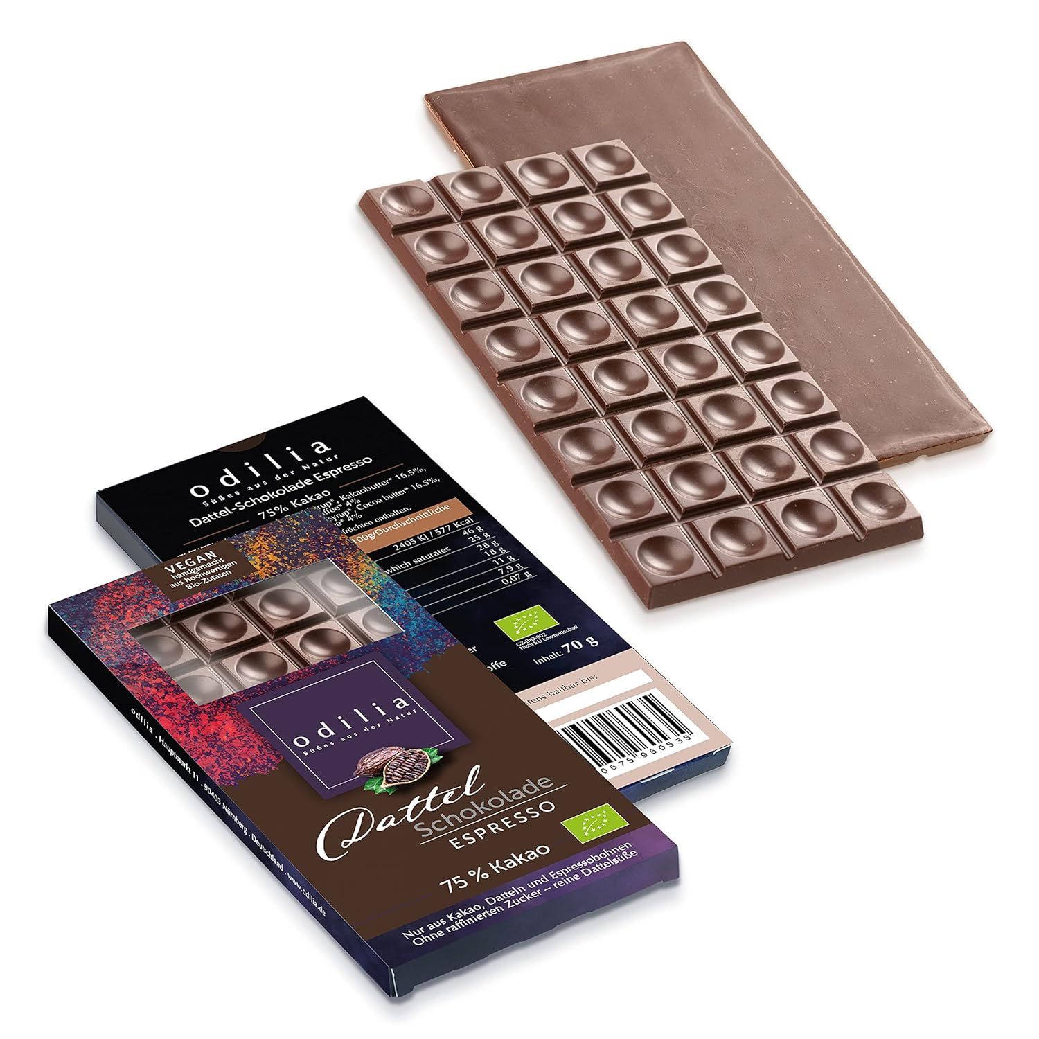 odilia Biologische dadelchocolade met espresso