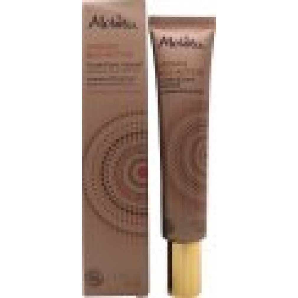 Emballage et tube bruns. Inscription: Melvita, Argan Bio-Active, Fluide Liftant Intense Anti-âge. Avec label bio.