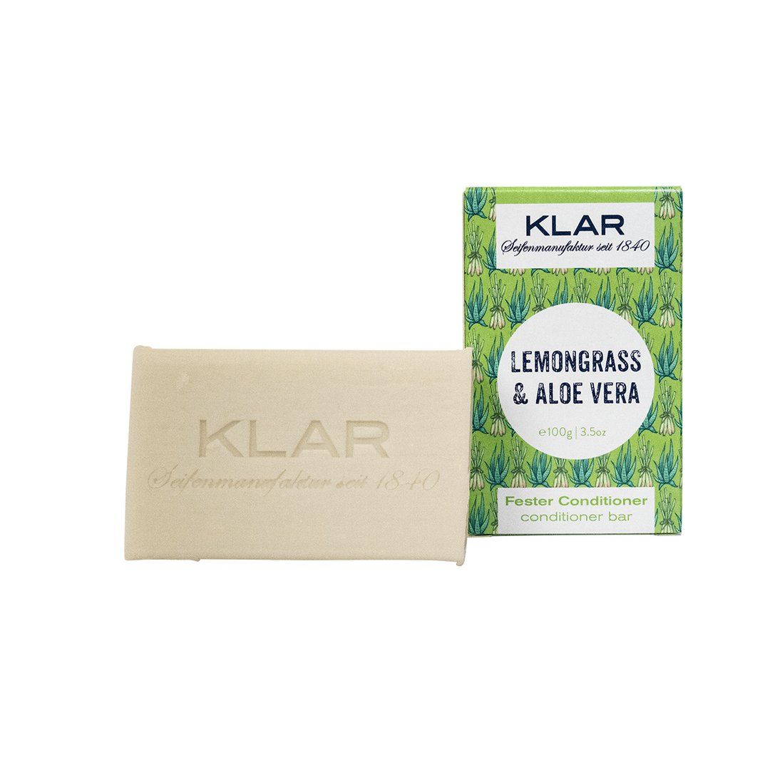 Klar zepen - Klar's vaste conditioner citroengras/aloë vera (voor vet haar)