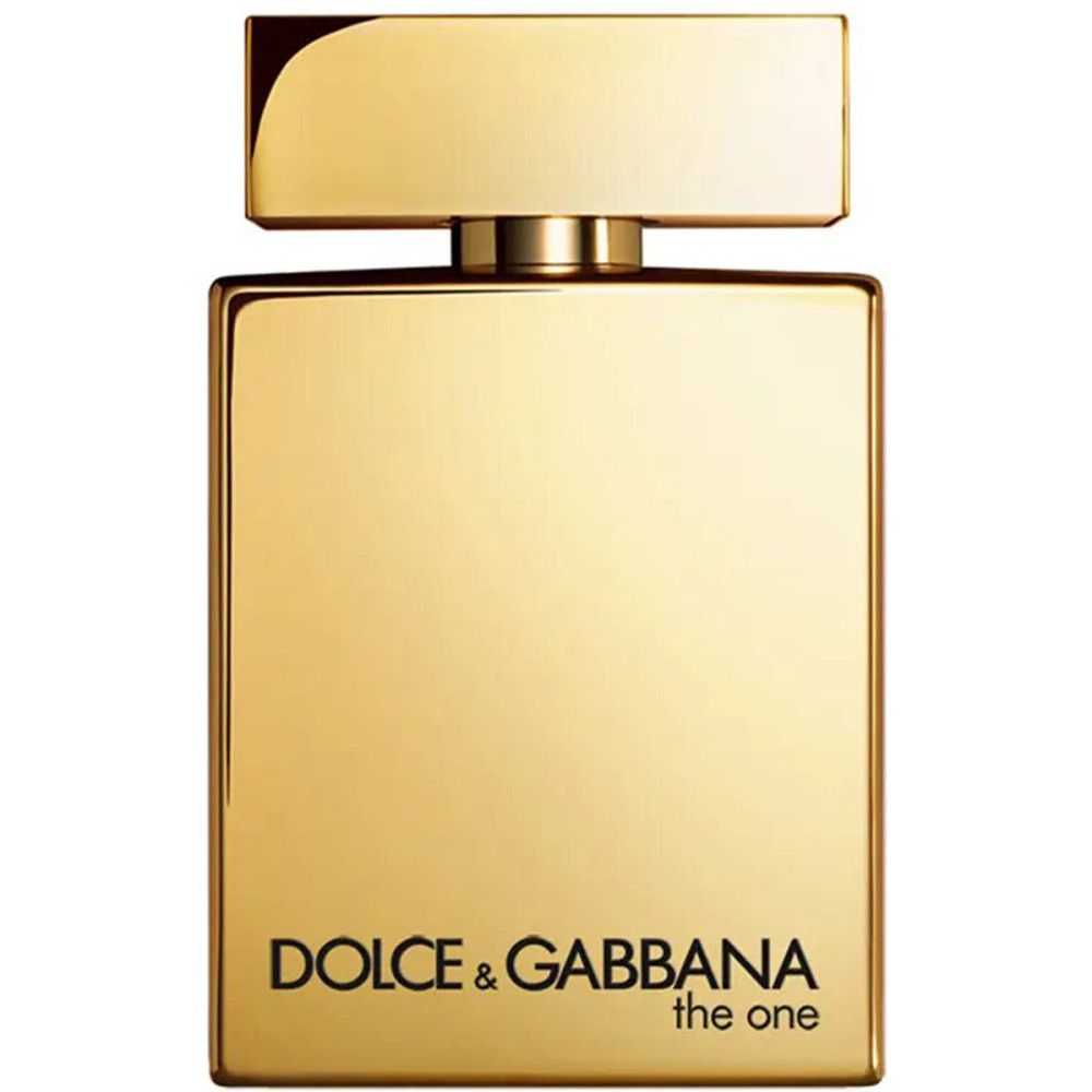 Gouden flacon. Opschrift: Dolce & Gabbana the one.