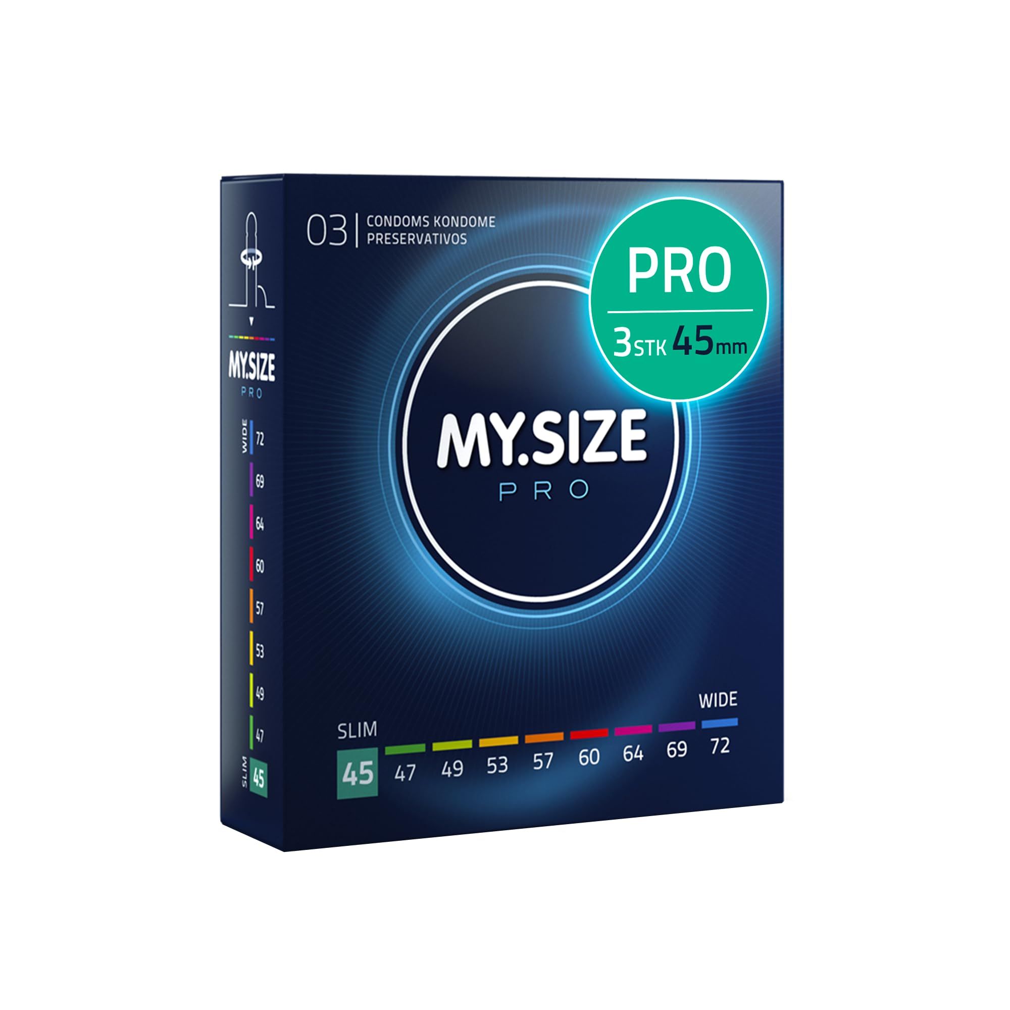 MY.SIZE PRO ELITE Préservatif Taille 0 45mm, 3 pièces.