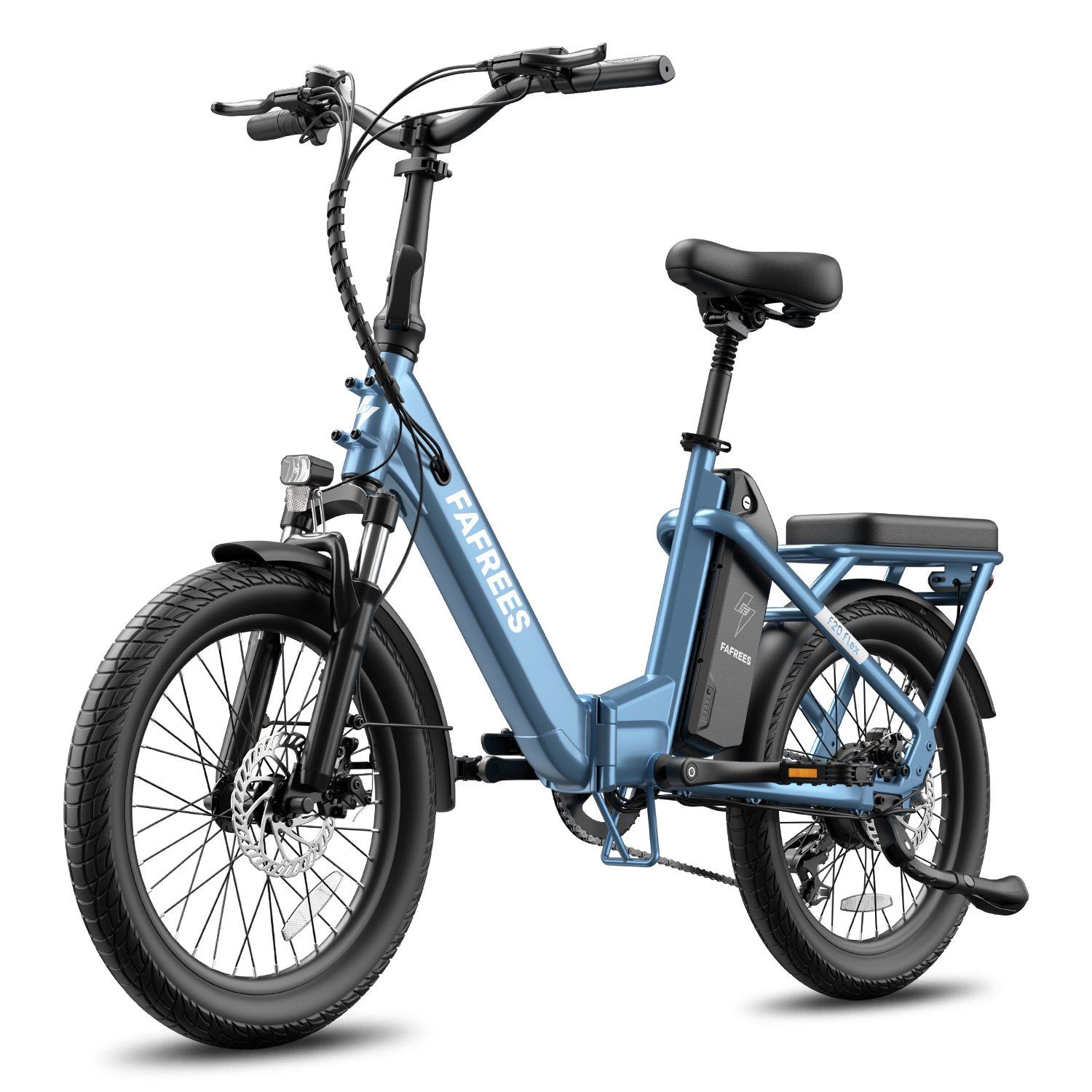 FAFREES F20 Flex Vélo électrique pliant, batterie amovible 25 Ah, 7 vitesses